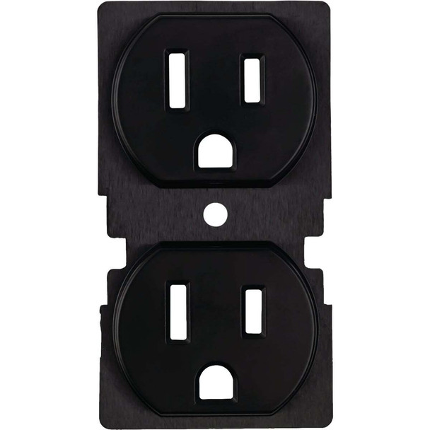 Amerelle ColorCap Classic 1-Gang Black Wall Plate (2-Pack) CC-CDO-BK