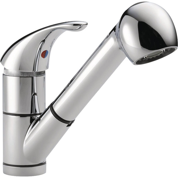 Peerless Chrome Kitchen Faucet With Pull-Out Spray P18550LF