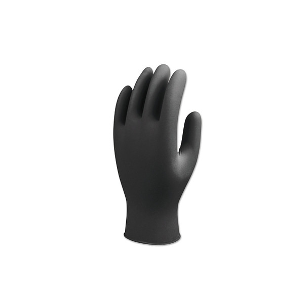7700 Series Nitrile Gloves, 4 mil, Small, Black