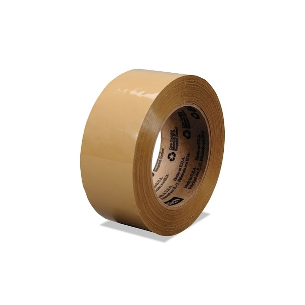 Box Sealing Tape 371, 48 mm W x 50 m L, Tan Pack of 36