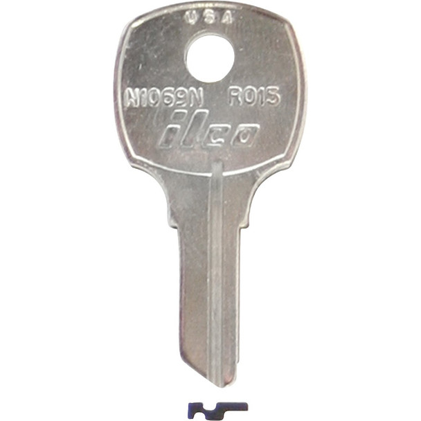 ILCO Russwin Nickel Plated File Cabinet Key RO15 / N1069N (10-Pack) IAL00000482