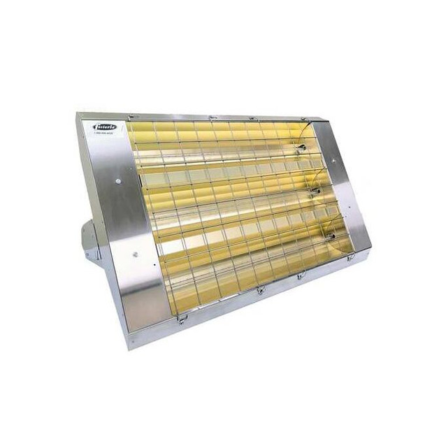 Infrared Quartz Electric Heater, 1, 3 Phase, Stainless Steel, 480V AC