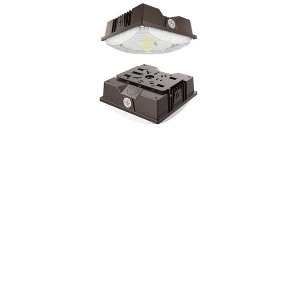 Keystone KT-CLED25PS-S1-8CSB-VDIM 8" Square LED Canopy 25W/20W/15W 3000K-5000K