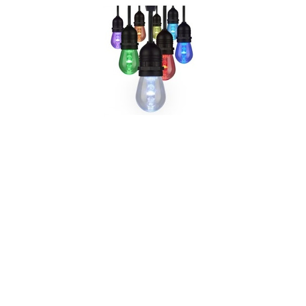 Satco S11288 10W/LED/STRING/RGBW/SF 24' 10-Bulb RGBW LED Indoor/Outdoor String Lights