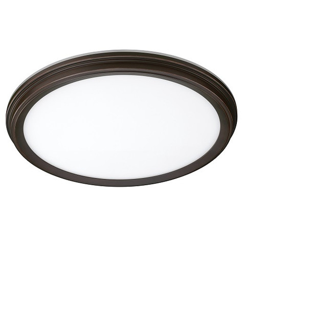 ETI 56572115 11" Snap-Fit LowPro Oil Rubbed Bronze Deco LED Flushmount 14W CCT Select w/ Nightlight
