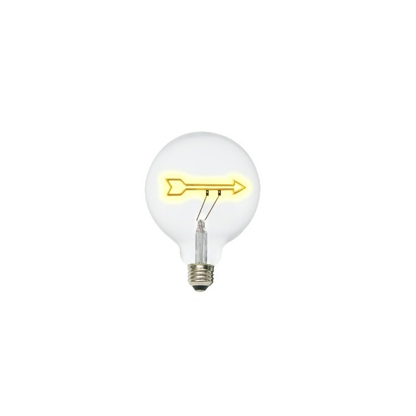 TCP FSG40ARROWBD LED G40 Globe Arrow Shape Base-Down Yellow 1W 120V