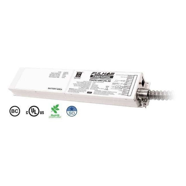Fulham FHUPS1-UNV-25L-SD 25W SINUSOIDAL EMERGENCY MICRO INVERTER 100-277