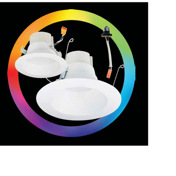 Nora 4" Prism Smart RGBW LED Retrofit Downlight Baffle NLPR-441RGBW/WW