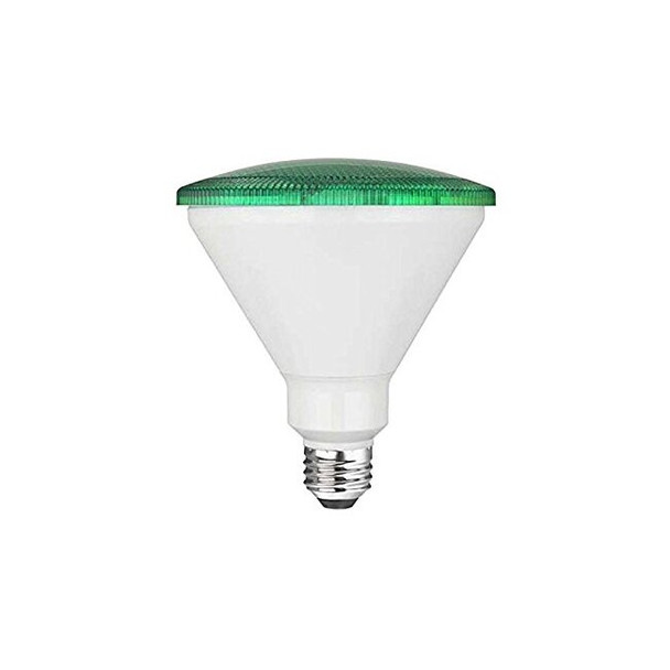 TCP RLP3814GR Green LED Colored PAR38 Lamp 14W Non-Dimmable