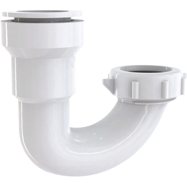 Plumb Pak 1-1/4 In. White Insta-Plumb Push-Fit Bathroom Sink J-Bend 10200IPK