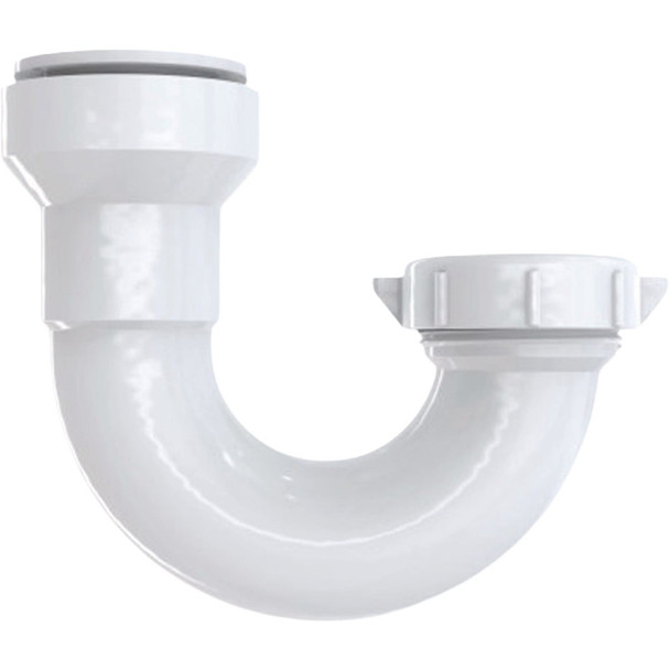 Plumb Pak 1-1/2 In. White Insta-Plumb Push-Fit Bathroom Sink J-Bend 10400IPK