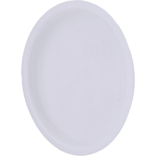 Charlotte Pipe 4 In. PVC/DWV Pipe Spigot White Test Cap PVC 00131  1200HA