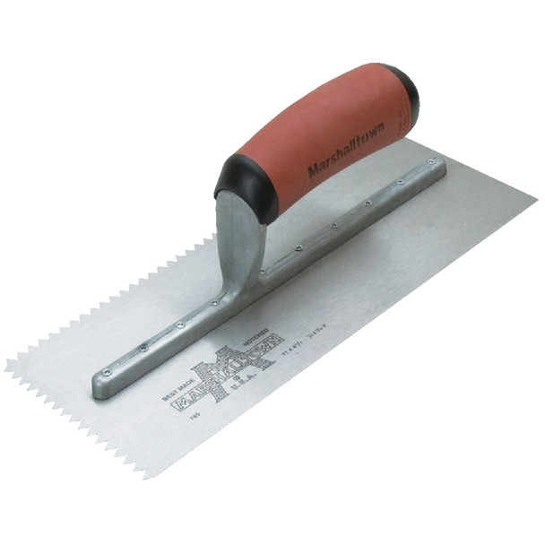 Marshalltown 3/16 In. V-Notched Trowel with DuraSoft Handle 15808