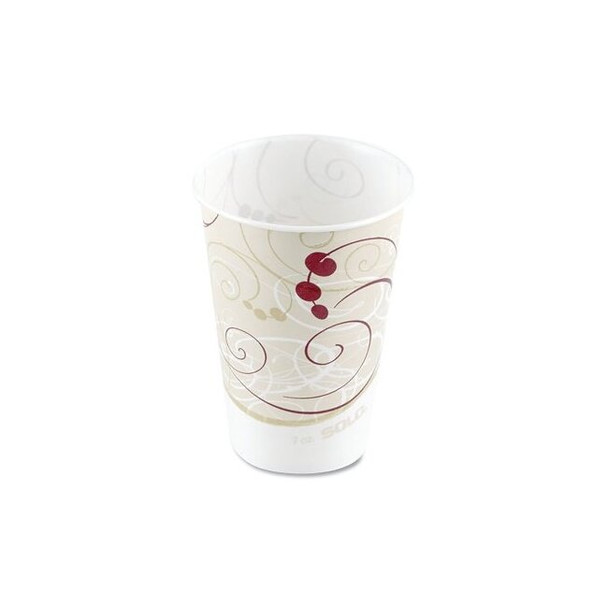 Solo® Wax-Coated Paper Cold Cup, 7 oz, Symphony® Design