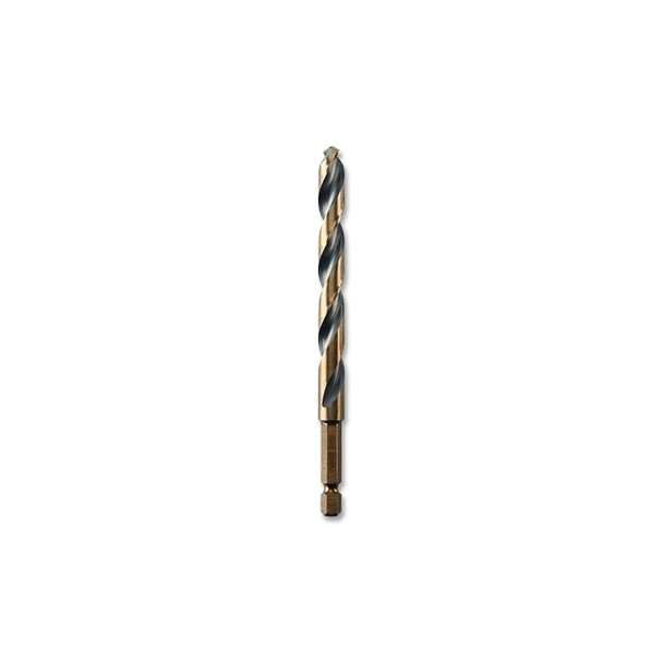 Black and Gold Impact Ready Drill Bit, 23/64 in dia, 135° Split Point Tip, 5 in OAL