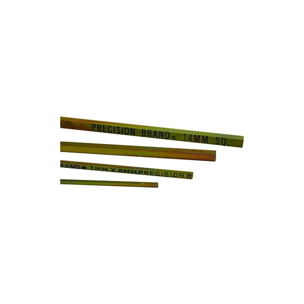 Square Gold Dichromate Plated Keystocks, 6 mm x 12 in, 6 per bundle