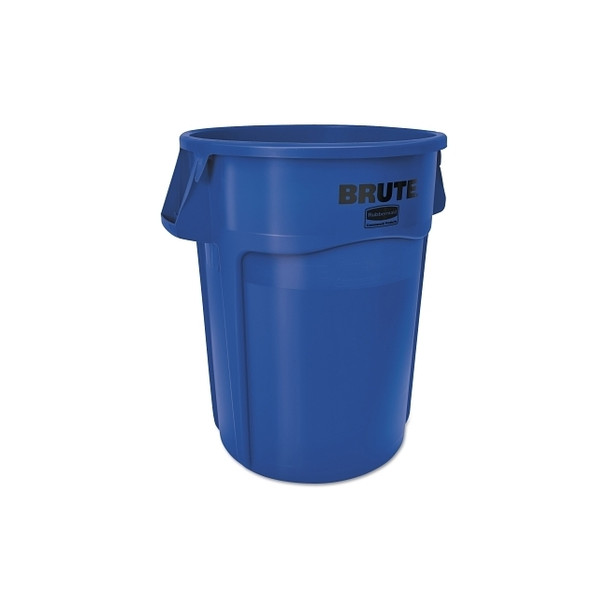 BRUTE® Round Container without Lid, 32 gal, Heavy-Duty Plastic, Red