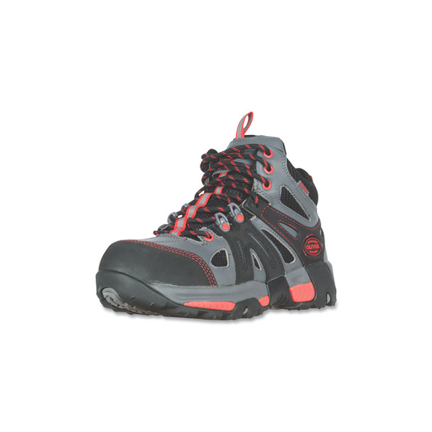 Men's Industrial Hikers, 5 in Mid-Hiker, Size 12, Gray/Red
