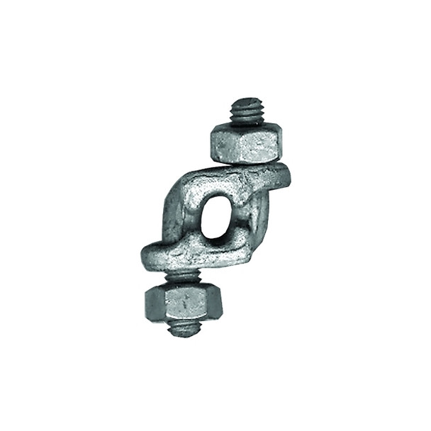 Big Orange Mid-Grip Double Saddle Wire Rope Clips, 3/4 in, Galvanized Zinc Pack of 20