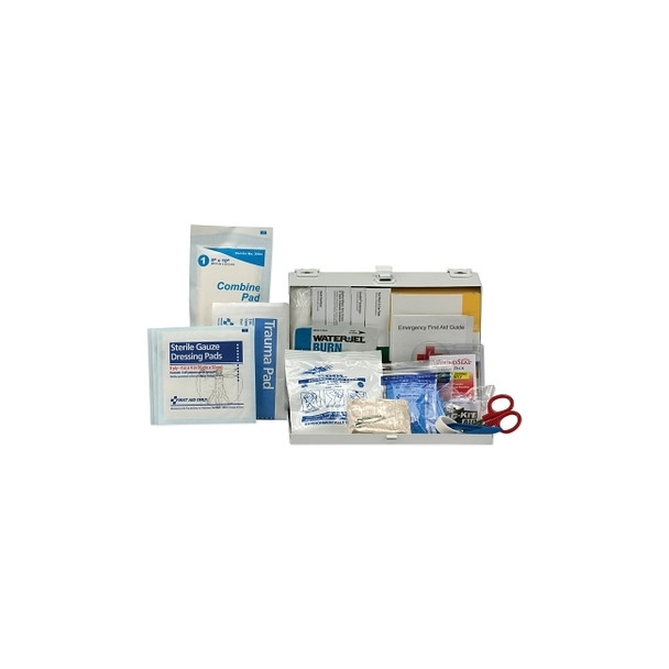 Contractor ANSI First Aid Kit, 25 Person, Metal Case, Wall Mount
