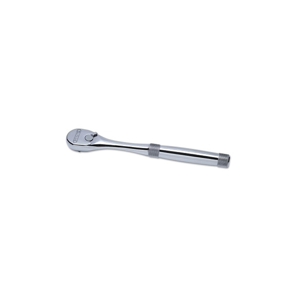 Pear Head Ratchet, Premium, 3/8 in Dr, 8-1/2 in L, Full Polish