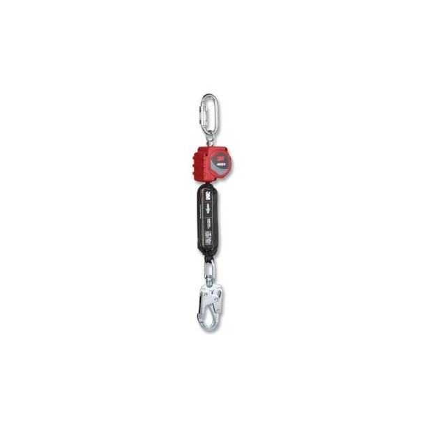PROTECTA® Personal Self Retracting Lifeline, 6 ft, Web ,Carabiner Top Connector, Swivel Snap Hook, 310 lb, Single Leg