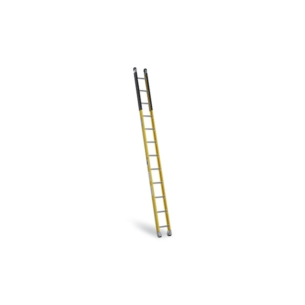 Manhole Ladder, IAA, M7112-1, 12 ft L, 12.375 in W, 375 lb Load Capacity, Fiberglass