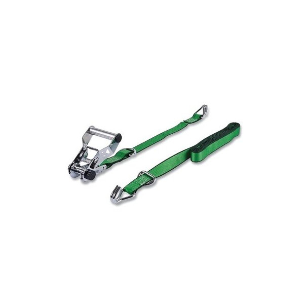 Chrome Ratchet Tie-Down, 16 ft x 1-1/4 in, J-Hooks