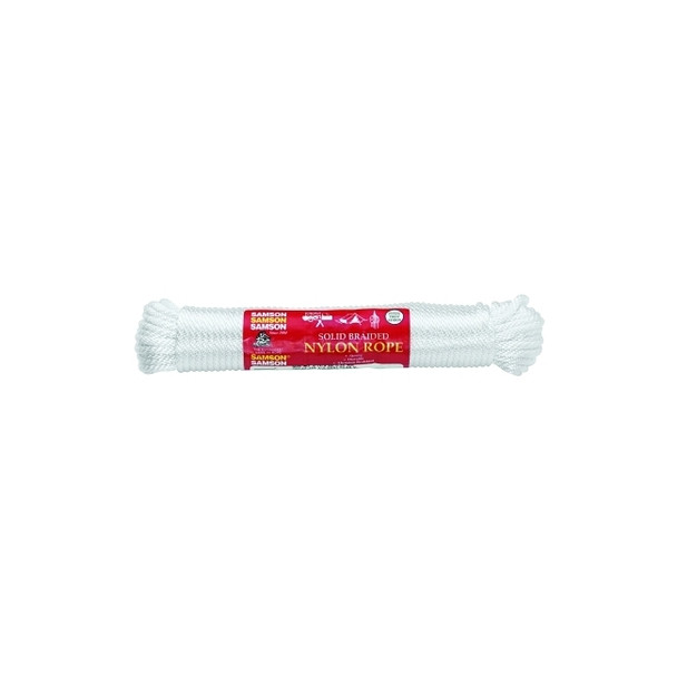 General Purpose 12-Strand Cords, 800 lb Cap., 100 ft, Polypropylene, White