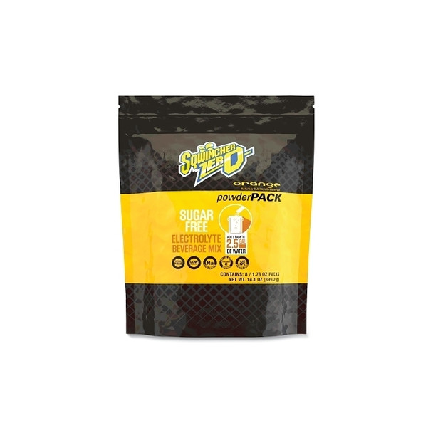 PowderPack™ ZERO Sugar Free 2.5 gal Yield Powder Mix, 1.76 oz Packet, Orange