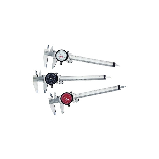 120 Series Dial Caliper, 0 to 9 in, Stainless Steel Tip, White Display