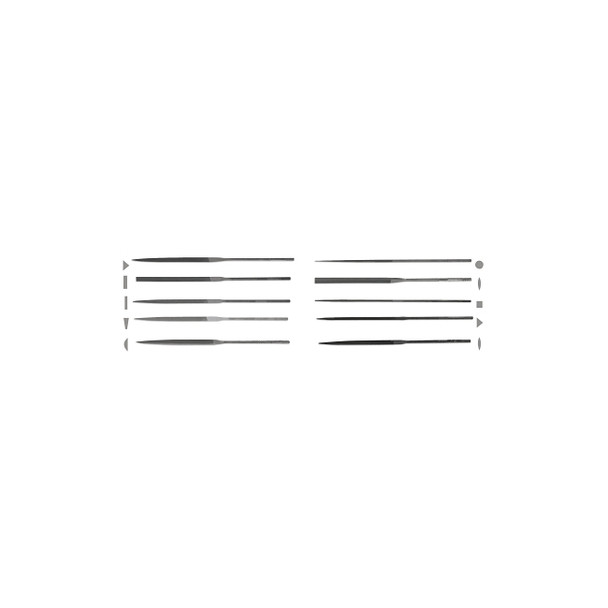 Half Round Needle File, 5-1/2 in, 4 Cut