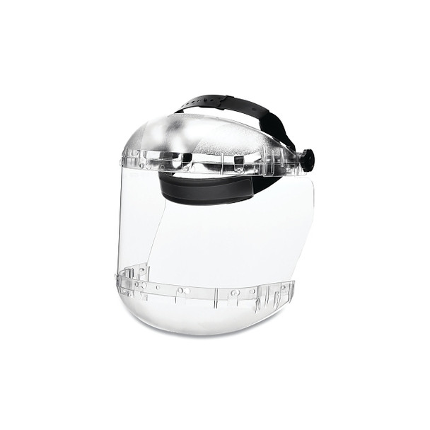 380 Series Maxlight Ratchet Faceshield Assembly, Uncoated, Clear, 6-1/2 in W x 19-1/2 L