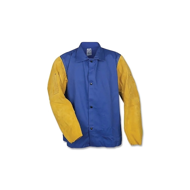 Fire Resistant FR7A®/Cowhide Welding Jacket, 3XL, Blue