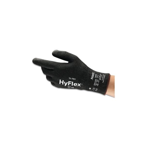 11-751 Cut-Resistant Gloves, Size 8, Black