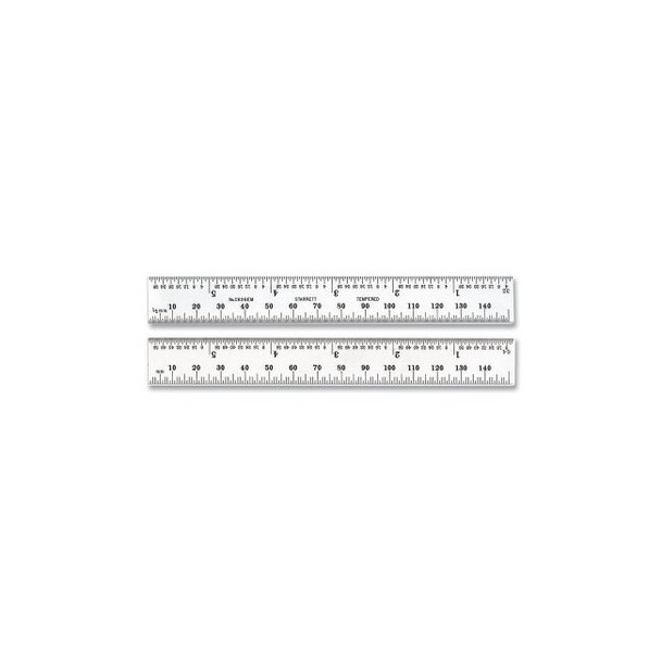 Steel Rule, 150 mm, No. 36, Steel