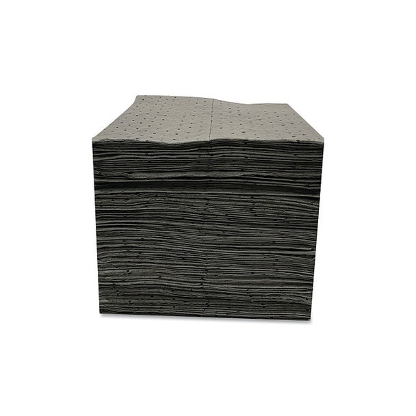Universal Sorbent Pad, 16 in W x 18 in L, Heavy, Gray