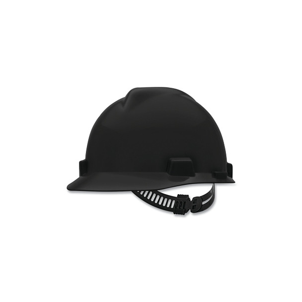 V-Gard® Slotted Hard Hat Cap, Staz-On® Suspension, Black