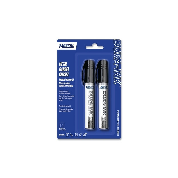 DURA-INK® 25 Permanent Ink Marker, Black, 3 mm to 6 mm, Chisel tip