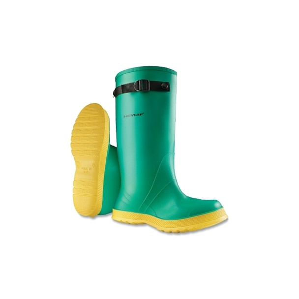 Hazmax Slicker Overboots, Men's Large, 17 in Boot, PVC, Green/Yellow