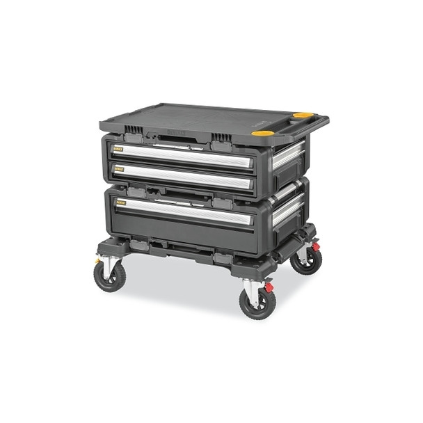 TOUGHSYSTEM® 2.0 DXL™ Modular Work Station 4-in-1, with Dolly, 30 in 2 Drawer Unit, 1 Deep Drawer, Worktop