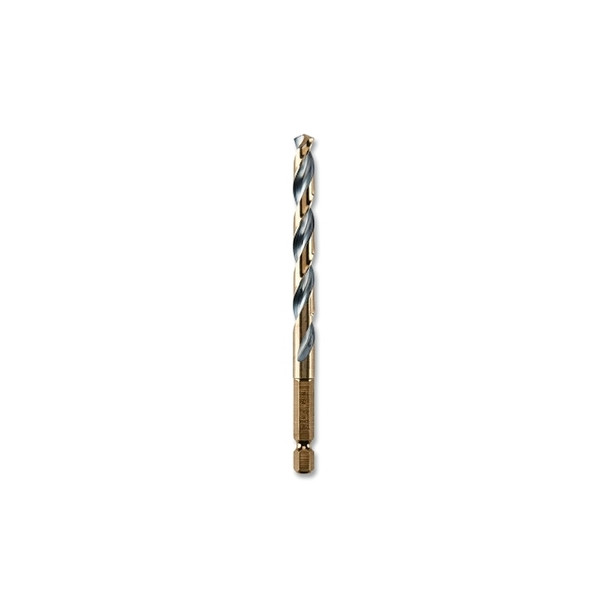 Black and Gold Impact Ready Drill Bit, 19/64 in dia, 135° Split Point Tip, 4-1/2 in OAL