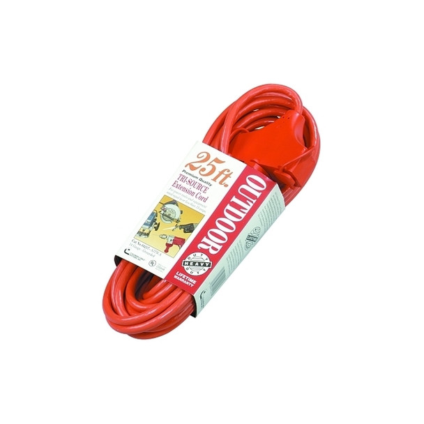 Tri-Source Vinyl Multiple Outlet Cord, 25 ft, 3 Outlets