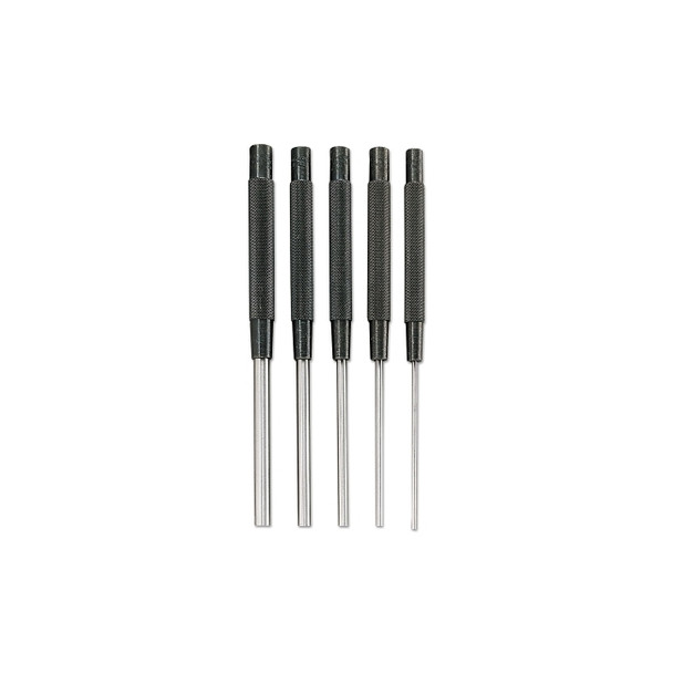 Extra-Long Drive Pin Punch Sets, Round, English, Vinyl Case, 8 in