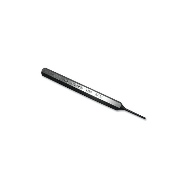 Pin Punches, 4-1/2 in, 3/32 in tip, Alloy Steel, Blast Finish