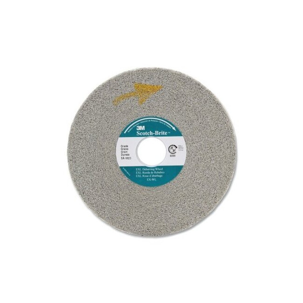 EXL Deburring Wheels, 6 X 2 X 1, Medium, 6,000 rpm, Aluminum Oxide