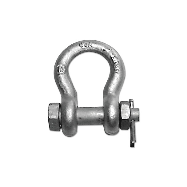 Bolt & Nut Anchor Shackles, 3/4 in Bail Size, 6.5 Tons