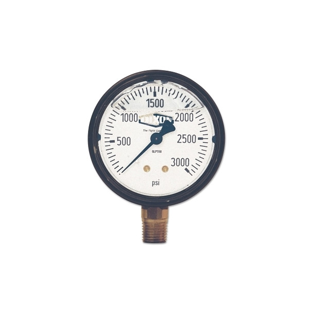 Liquid Filled Gauges, 0 to 30 psi, 1/4 in NPT(M), Lower Mount