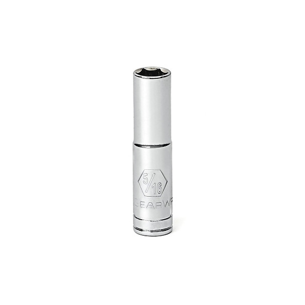 12 Point SAE Deep Socket Sets, 1/4 in Drive, 7/16 in, 1.929 in Long, 12 Points