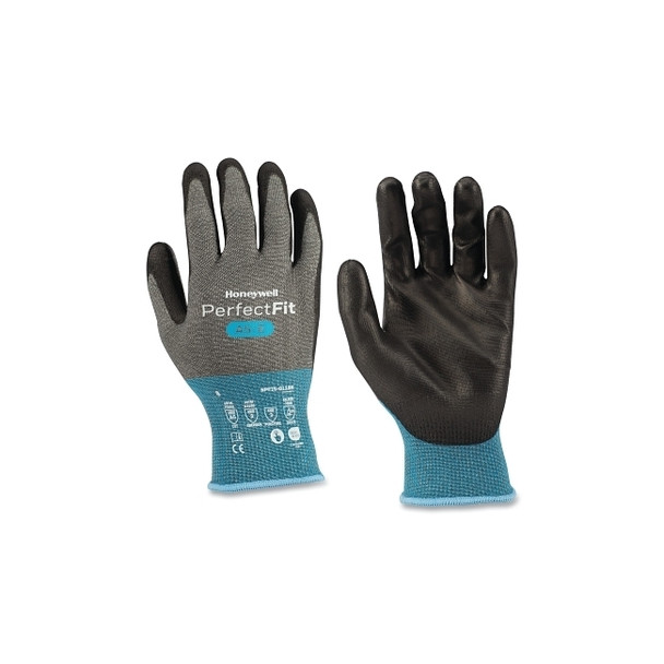 Perfect Fit Cut Resistant Gloves, Polyurethane Coating, 18 Gauge, A5/E Cut level, 7-S